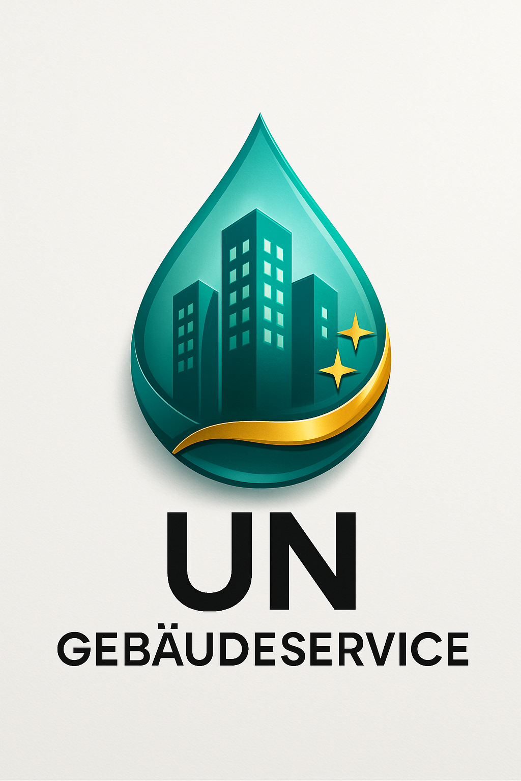 Vertikales Logo von UN Gebäudeservice - Ihr Partner für Gebäudereinigung in Nürnberg